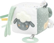 Плюшено бебешко кубче - Овчица Kikka Boo - С гризалка, от колекцията Sleepy Sheep — 31201010447