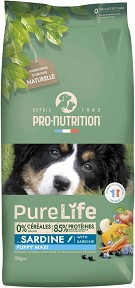 Суха храна за кучета Pro-Nutrition Puppy Maxi - 12 кг, със сардини, от серията Pure Life Dog, за едри породи, от 1 до 24 месеца и над 25 кг