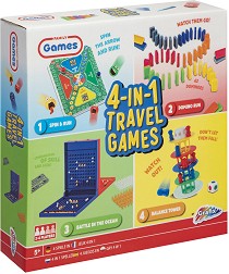 Travel Games 4 in 1 - Детска състезателна игра — Grafix