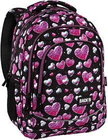 Ученическа раница BackUp - От серията Glitter Hearts — 711251