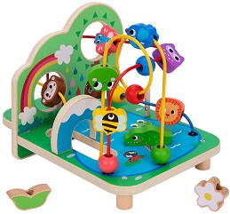 Дървен лабиринт Tooky Toy - Приключения в джунглата — TK572