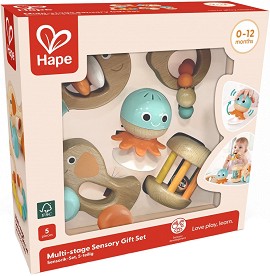 Бебешки сензорен комплект дрънкалки - HaPe