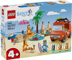 LEGO Bluey - Пътуване до плажа със семейната кола на Блуи - Детски конструктор — 11202