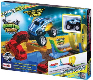 Писта с лупинг Spin and Smash Cyber Racers - Maisto Tech — 12558