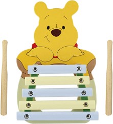 Дървен ксилофон Мечо Пух - Orange Tree Toys - С 2 палки на тема Мечо Пух — OTT14721
