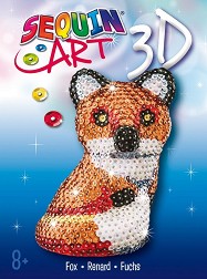 Декорирай с пайети 3D фигурка Лисица - Sequin Art - Творчески комплект — 2112