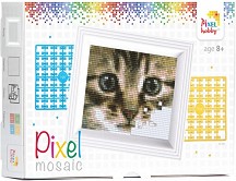Мозайка в рамка Коте - Pixelhobby - Творчески комплект — 31179