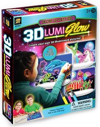 Светеща дъска за рисуване 3D Lumi Glow - Diamant - Творчески комплект — AM-AV Diamant 5101E