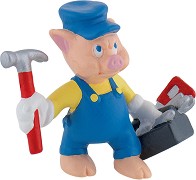 Фигурка на Практичното прасенце Walt Disney - Bullyland - От серията "Трите прасенца" — 12492