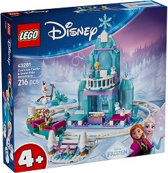 LEGO Disney - Леденият замък на Елза със снежно влакче - Детски конструктор — 43281