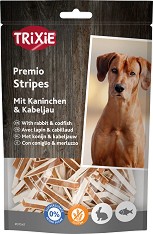 Лакомства за кучета Trixie Fish Rabbit Stripes - 100 г, със заешко и риба, от серията Premio