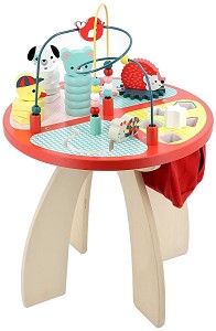 Дървена активна маса за игра Горски бебета - Janod — J08018