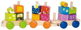 Дървено влакче HaPe - Играчка за нанизване — E0417