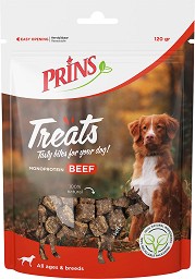 Натурални лакомства за кучета Prins - 120 г, с телешко, от серията Treats