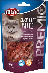 Лакомства за котки Trixie Bites - 50 г, с патешки гърди, от серията Premio