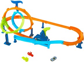 Състезателна писта с каскада и разбиване - Mattel - От серията Hot Wheels — JHK73