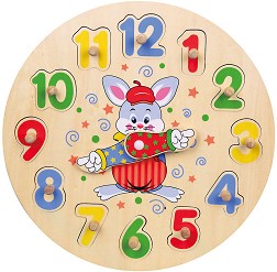 Детски дървен часовник - Viga Toys — 56171