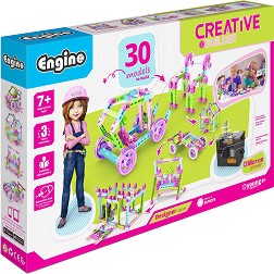 Детски конструктор Engino - 30 модела за момичета - От серията Creative Builder