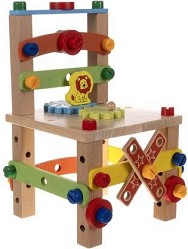 Дървено столче за сглобяване - Iso Trade — KRU22506