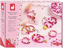 Направи си перлени пръстени - Janod - Творчески комплект от серията Les Ateliers Bijoux — J09125