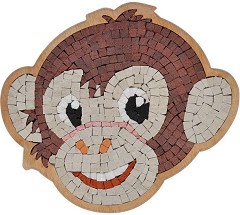 Каменна мозайка Маймунка - Neptune Mosaic - С размери 22 х 25 cm