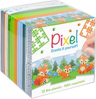 Мозайка в рамка Лисици - Pixelhobby - Творчески комплект — 29015-Fox