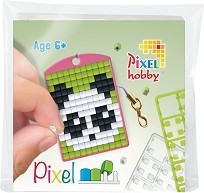 Мозайка ключодържател Панда - Pixelhobby - Творчески комплект — 23101