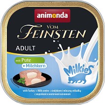 Пастет за котки Animonda Vom Feinsten Adult - 100 г, с пуешко и млечен център, от 1 до 6 години