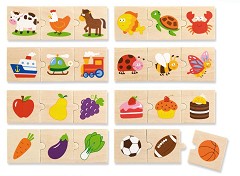 Категоризиране - 8 пъзела от 3 части — Viga Toys 51608