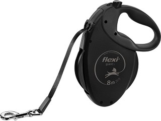 Автоматичен повод с лента Flexi Giant L Black Edition - 8 м, за кучета до 50 кг