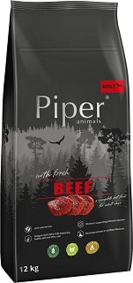 Суха храна за кучета Piper Adult - 12 кг, с говеждо, в зряла възраст