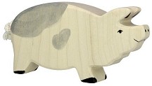 Дървена фигурка на прасе - Holztiger — 80068