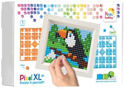 Мозайка с големи пиксели Тукан - Pixelhobby - Творчески комплект — 12089