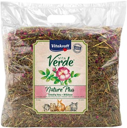 Сено за зайчета и гризачи Vitakraft Vita Verde Nature Plus - 500 г, с тимотейка и дива роза