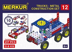 Метален конструктор Сервизни коли 10 в 1 - Merkur - 217 части — 0214_012
