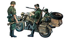 Военен мотор с кош - BMW R75 - Сглобяем модел — Italeri 0315