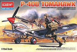 Военен самолет - Tomahawk P-40B - Сглобяем авиомодел — Academy 1655