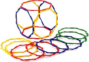 Конструктор Polydron - Осмоъгълници - От серията Frameworks — 10-F800