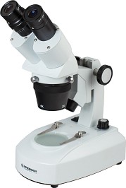 Бинокулярен микроскоп Bresser Researcher ICD - С увеличение 20 - 80x, калъф и аксесоари