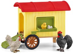 Фигурки за игра Мобилен кокошарник - Schleich - От серията Farm World — 42572