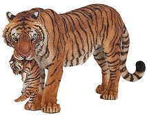 Фигурка на тигрица с малко тигърче Papo - От серията Диви животни — 50118