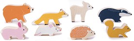 Дървени горски животни Bigjigs Toys - 8 броя — 32011