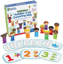 Фигурки за броене Дечица - Learning Resources - 10 броя + карти