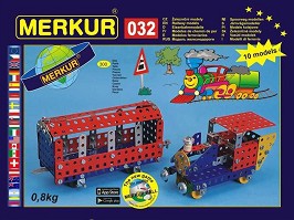 Метален конструктор Локомотив 10 в 1 - Merkur - 300 части — 0320_032