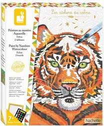 Рисуване по номера Котки - Janod - Творчески комплект с акварелни бои — J07954