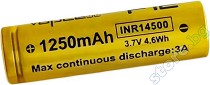  3.7 V 14500 F12 -  Li-Ion (14500) 1250 mAh - 