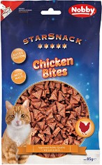 Лакомства за котки Nobby Bites - 85 г, с пилешко и малц, от серията StarSnack