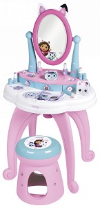 Детска тоалетка със столче - Smoby - С аксесоари на тема Къщата за кукли на Габи — 7600320254