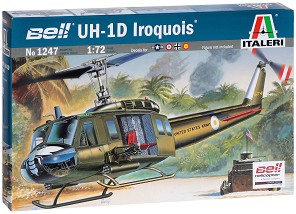 Военен хеликоптер - UH-1D Iroquois - Сглобяем авиомодел — Italeri 1247