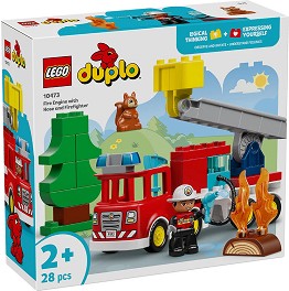 LEGO Duplo - Пожарна кола с маркуч и пожарникар - Детски конструктор — 10473
